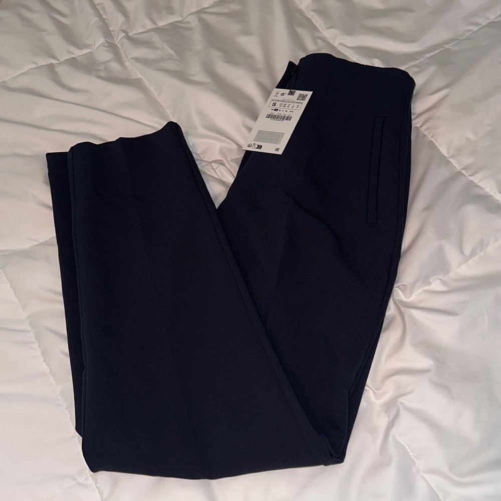 Zara navy pants small NWT